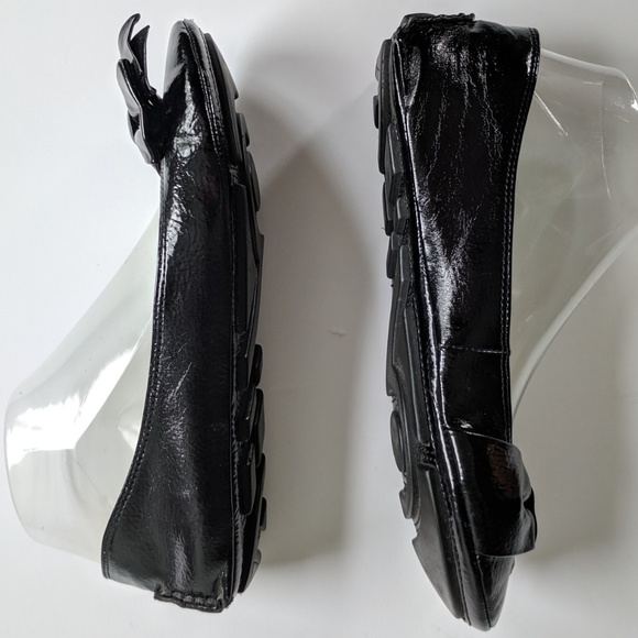 Black Patent Flats Bow Nine West EUC - Picture 7 of 8